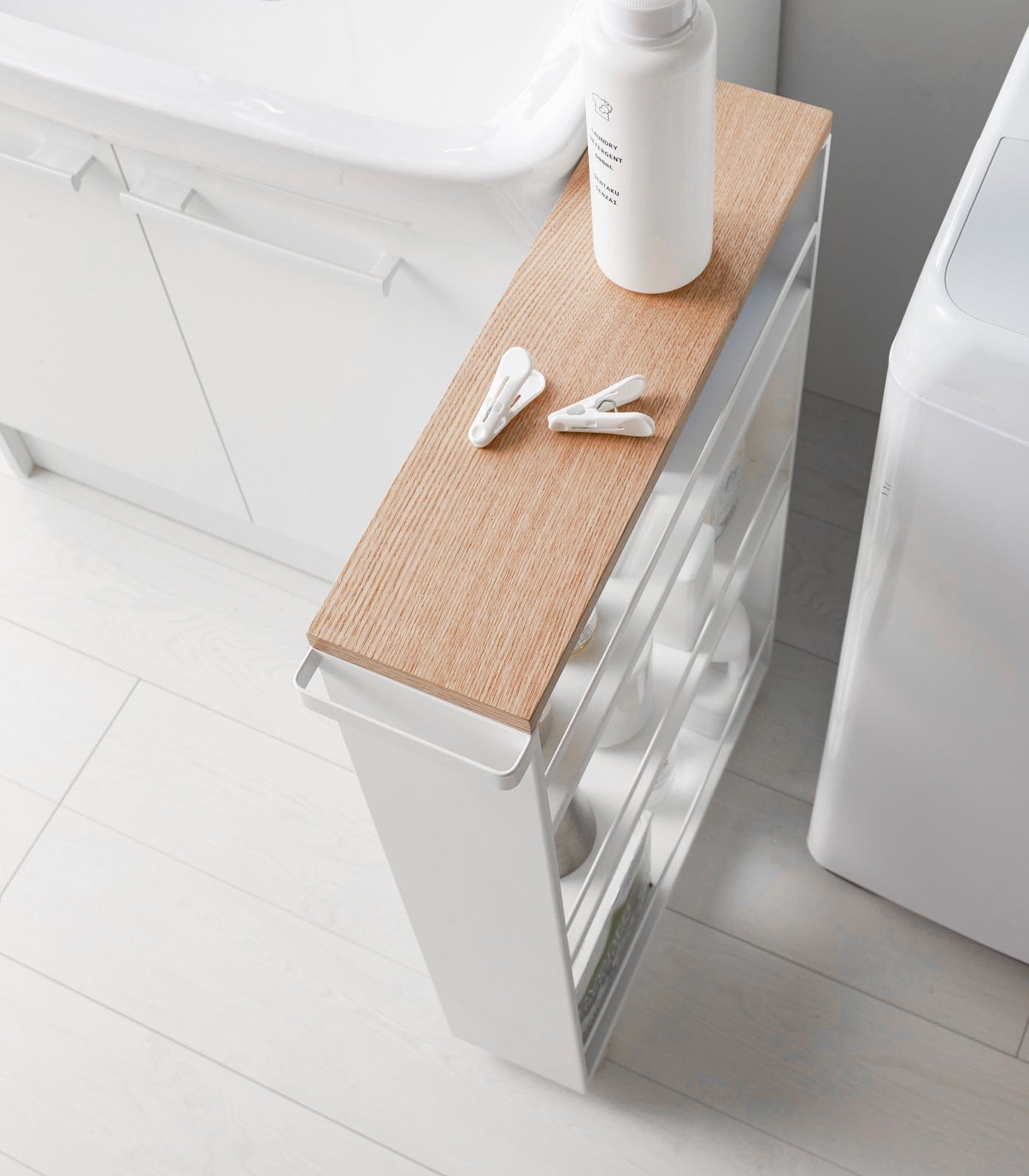 Slim Storage Cart (32&quot; H)  - Steel overhead view