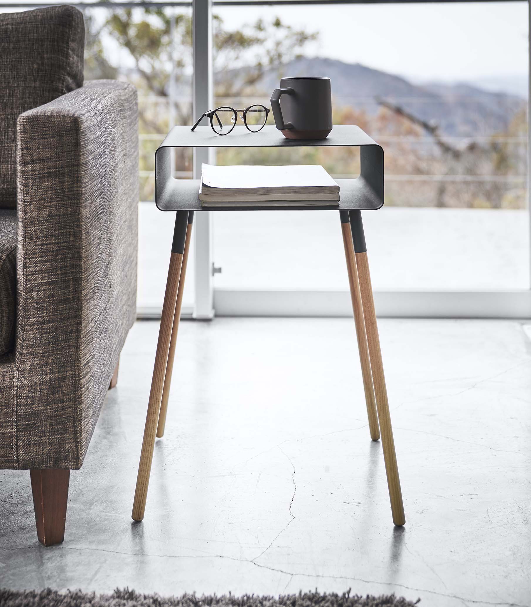 Storage Table - Two Sizes - Steel + Wood - Thumbnail 2