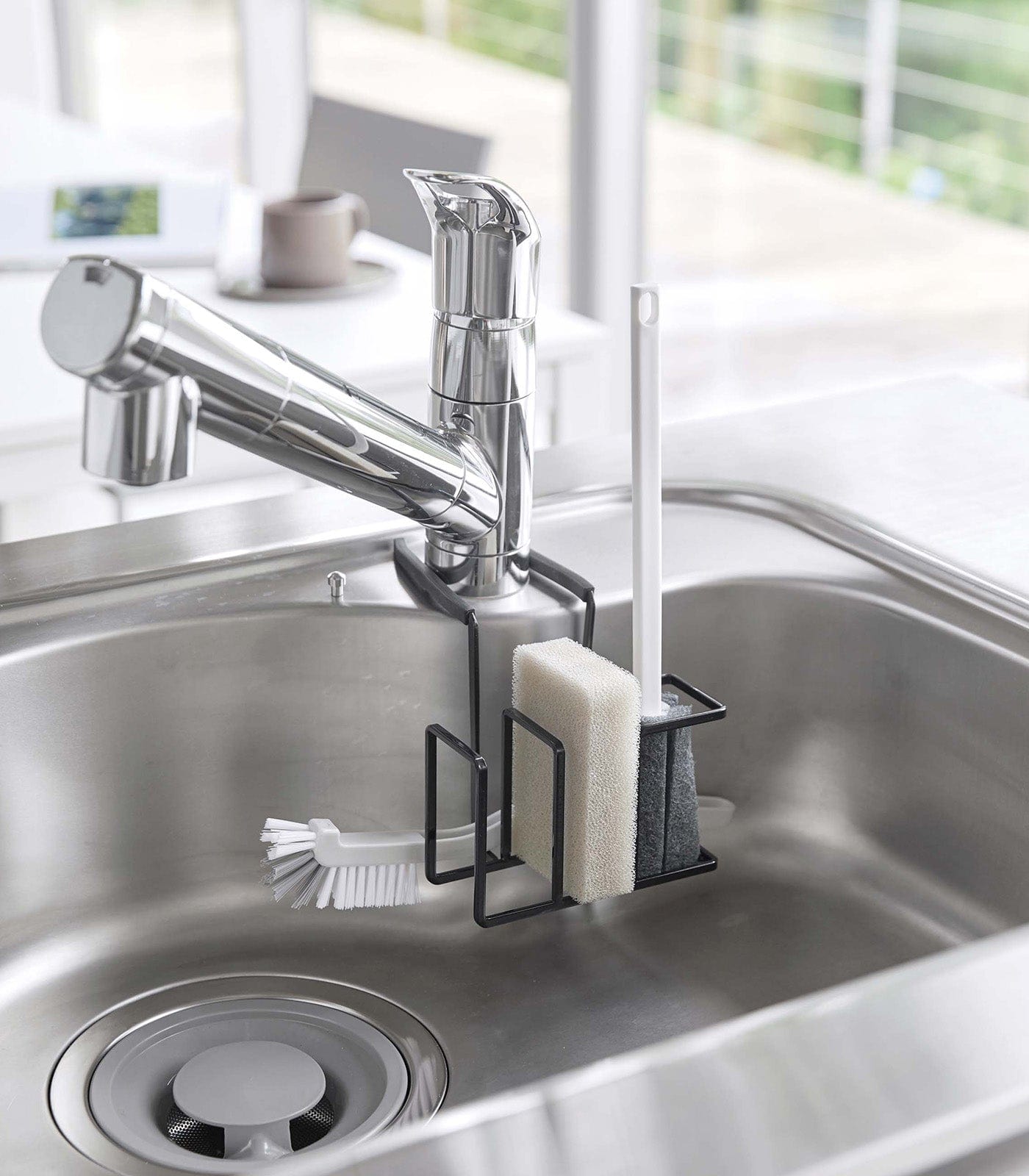 Faucet-Hanging Sponge & Brush Holder - Steel - Thumbnail 4