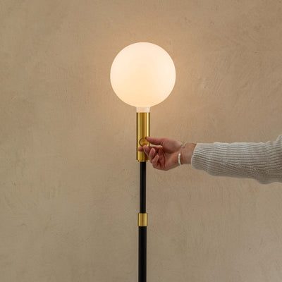 Poise Adjustable Floor Lamp in Brass