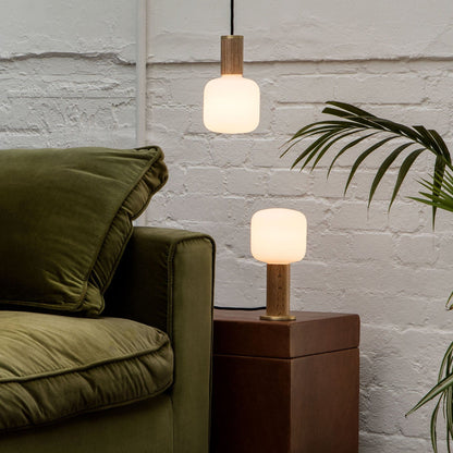 Oblo Pendant Light in Walnut