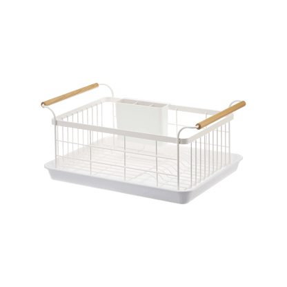 Dish Rack - Steel + Wood