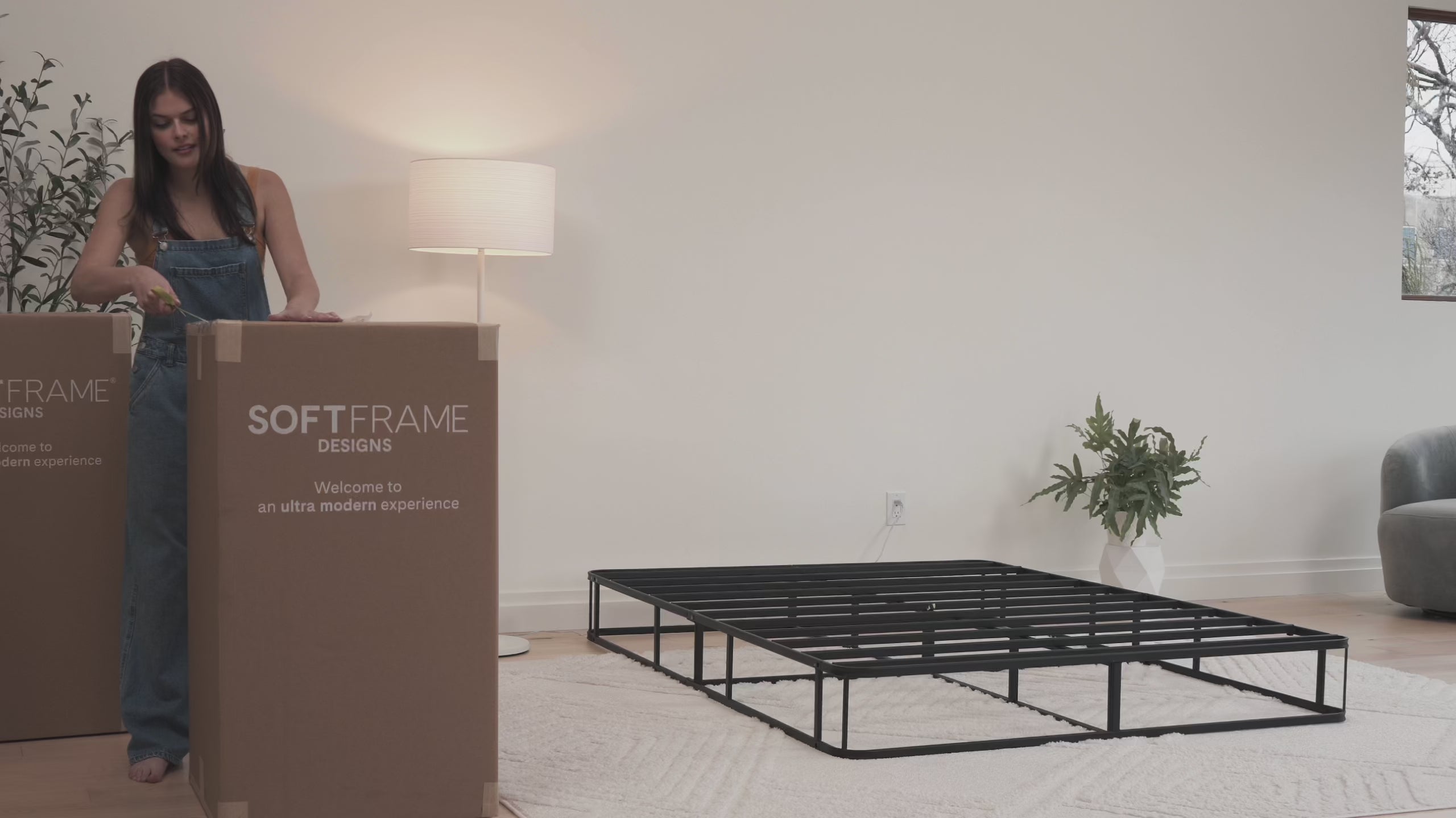 Load video: Effortless Installation, Soft Frame Designs Bed