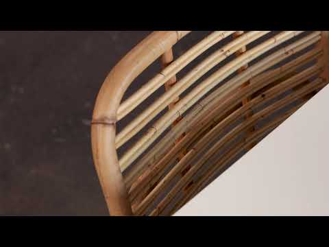Load video: Peak Indoor Armchair, Natural Rattan