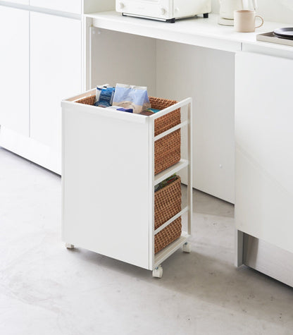 Two-Tier Hideaway Storage Cart (24" H)  - Steel