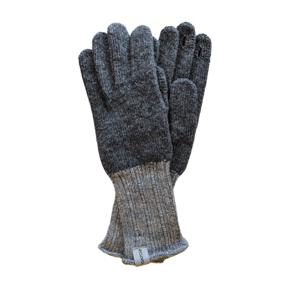Recycled Wool Blend Japanese Winter Gloves in Charcoal
