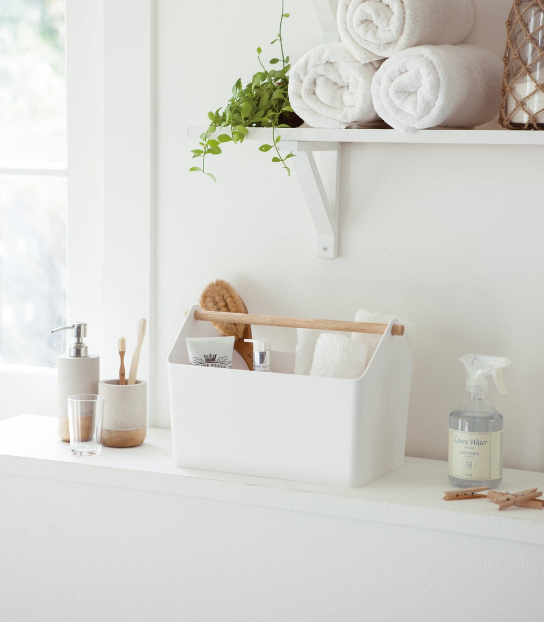 Storage Caddy in Bathroom