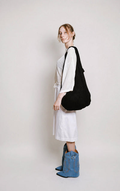 Robby Knit Tote in Black