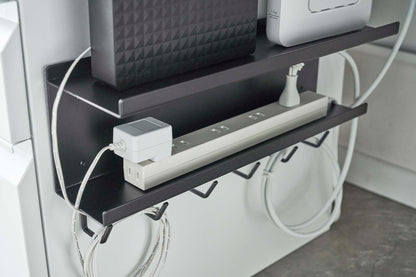 Wall-Mount Cable &amp; Router Storage Rack - Steel