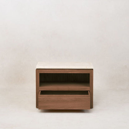 Sofita Marble Nightstand - Mocha