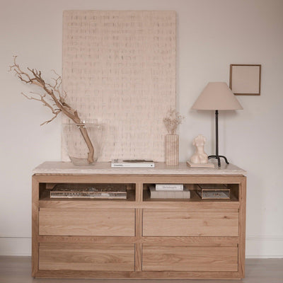 Sofita Marble Dresser - White Oak