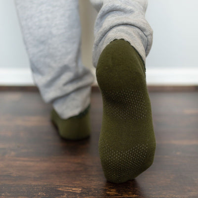 Handcrafted Wool Japanese Slipper Socks with Grips - Large