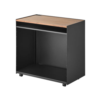 Mobile Hideaway Storage Cart (23" H) - Steel + Wood