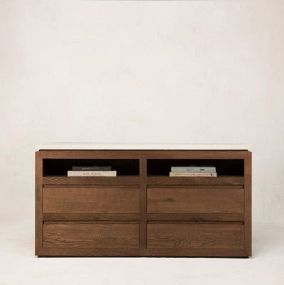 Sofita Marble Dresser - Mocha