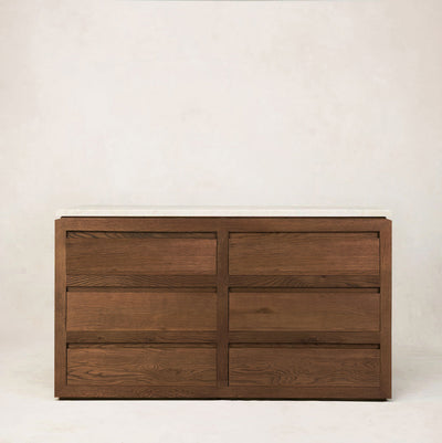Sofita Marble Dresser - Mocha