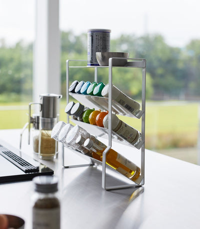 Four-Tier Slim Spice Rack - Steel