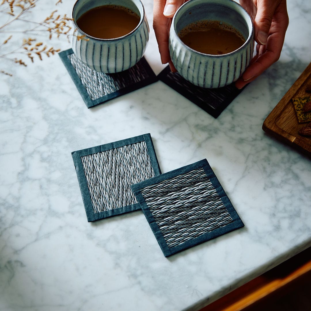 Tatami Omote Coasters - Midnight Wave