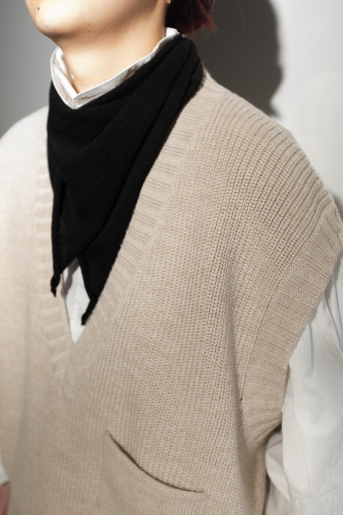 Tate Knit Bandana in Black