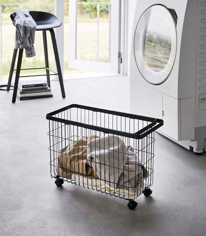 Rolling Wire Basket (14.8&quot; H)  - Steel