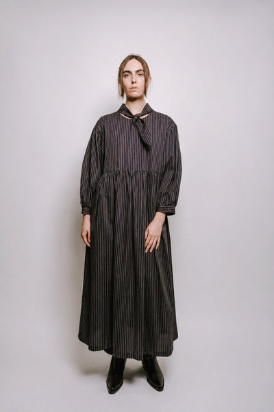 Therise Dress in Black Stripe