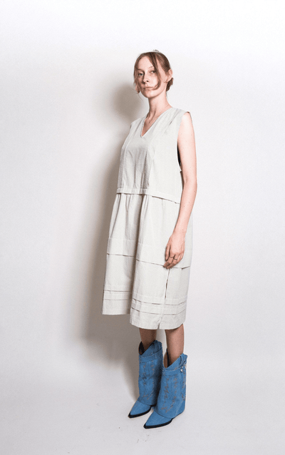 Tuck Dress in Seersucker
