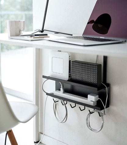 Under-Desk Cable &amp; Router Storage Rack - Steel