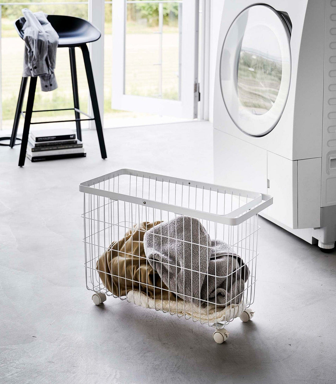 Rolling Wire Basket (14.8&quot; H)  - Steel