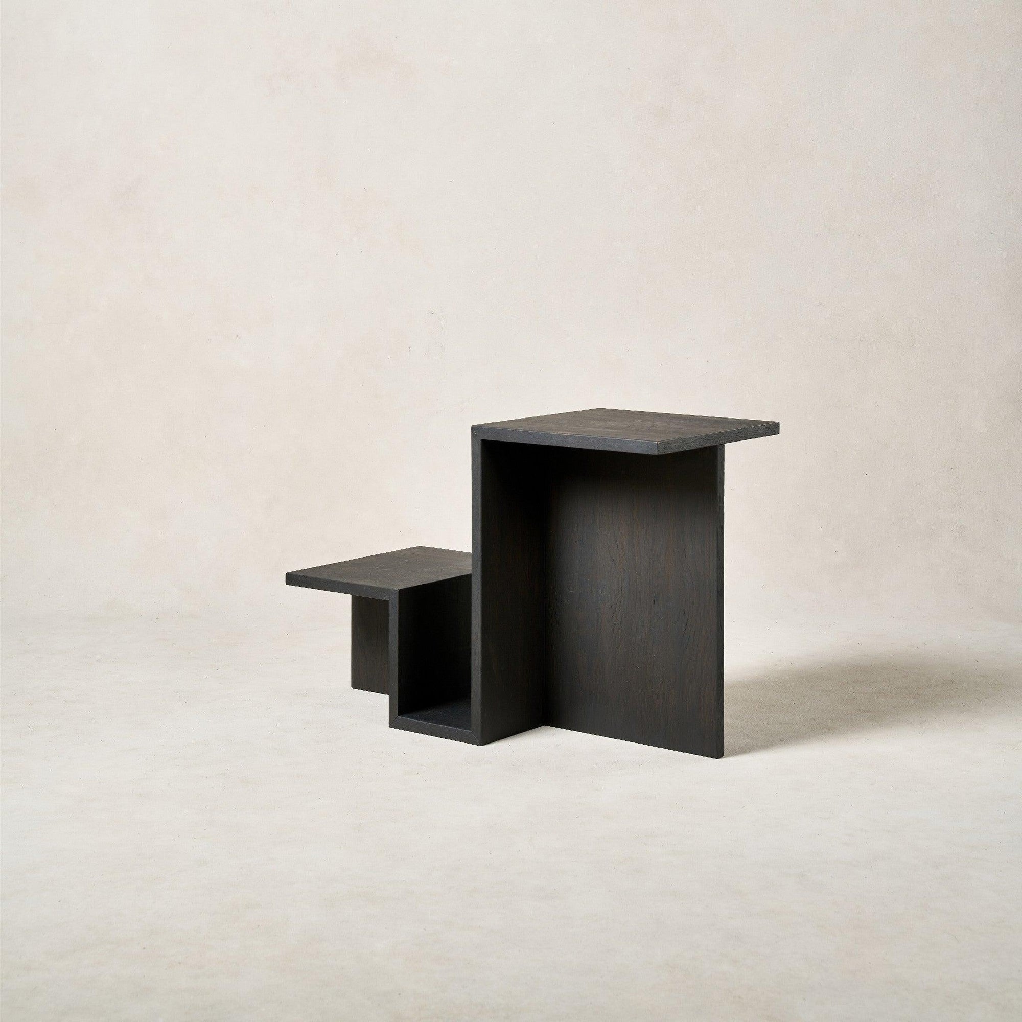 Valley Side Table - Black angled view