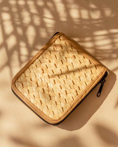Rattan & Canvas Compact Eco Tote Bag