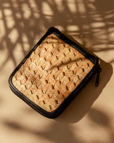 Rattan & Canvas Compact Eco Tote Bag