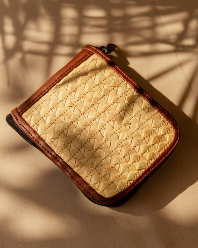 Rattan & Canvas Compact Eco Tote Bag