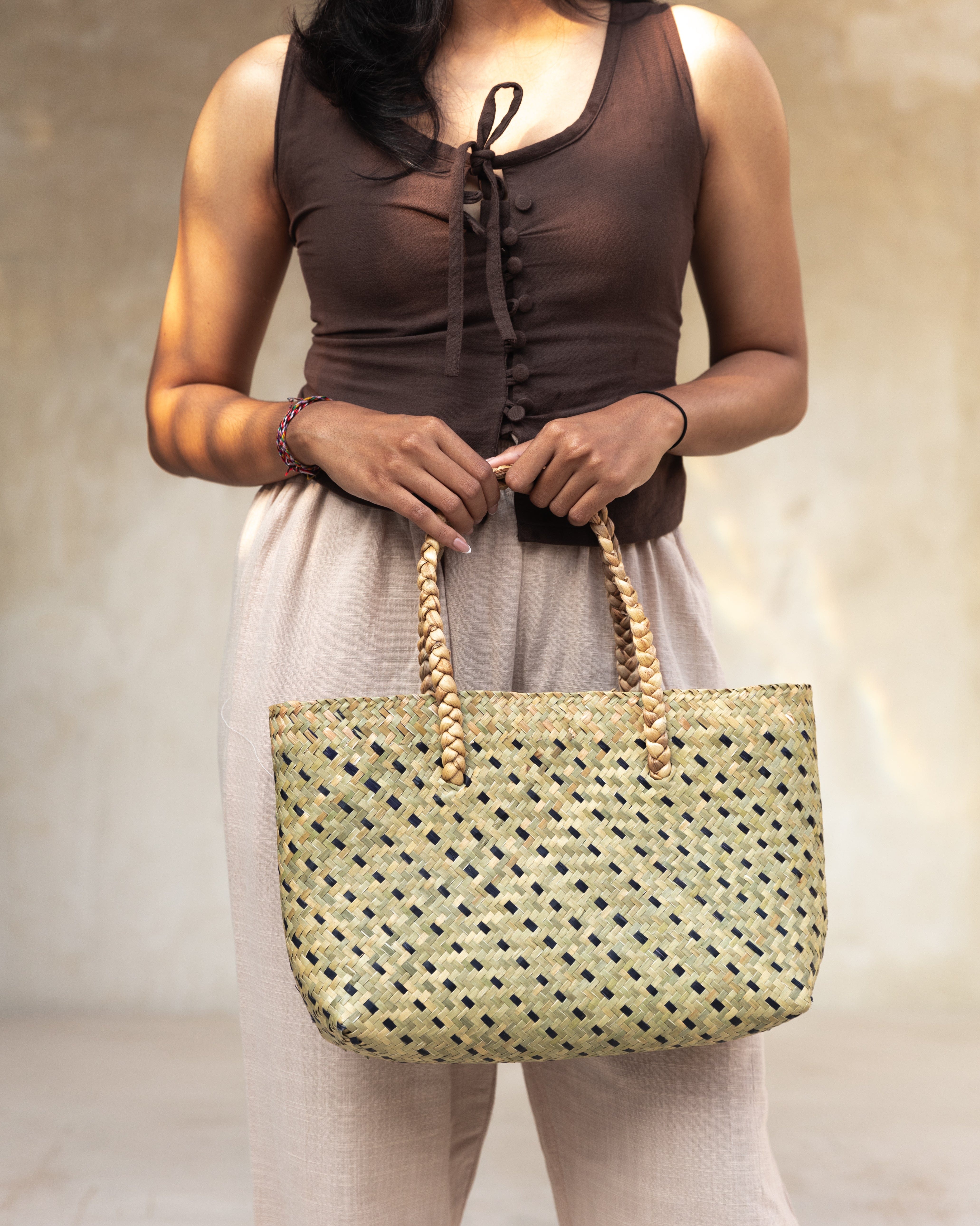 Cove Rattan Beach Tote Bag