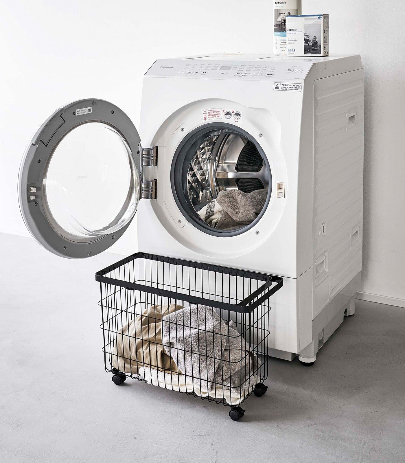 Rolling Wire Basket (14.8" H)  - Steel