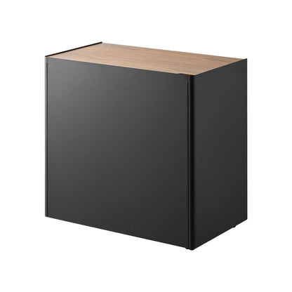 Mobile Hideaway Storage Cart (23" H) - Steel + Wood