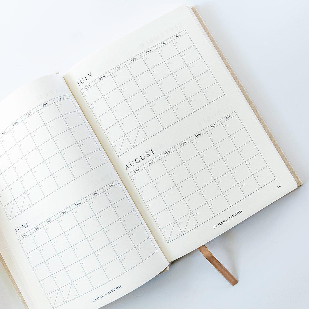 Wellness Journal Monthly Plan