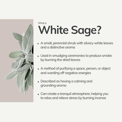 Organic White Sage Smudge Stick - Large explanation