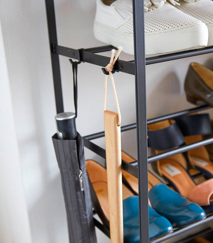 Six-Tier Shoe Rack (34&quot; H) - Steel in Black
