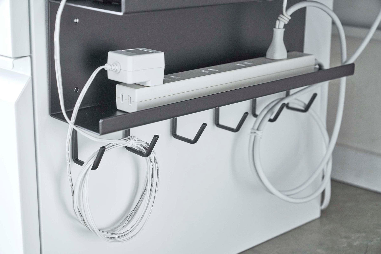 Wall-Mount Cable &amp; Router Storage Rack - Steel