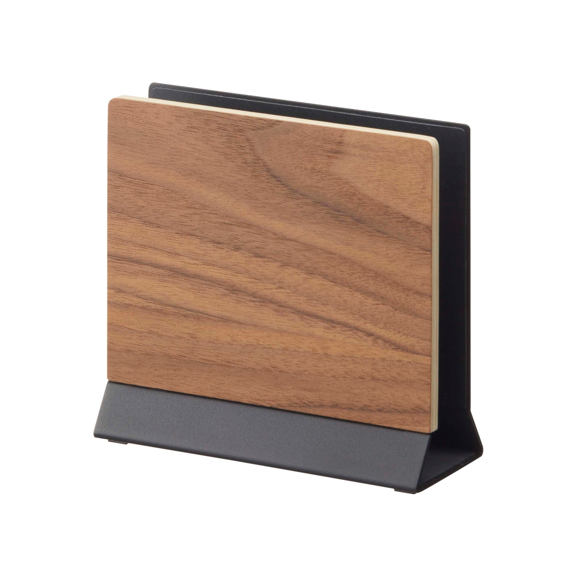 Slim Laptop Stand - Steel + Wood in Black