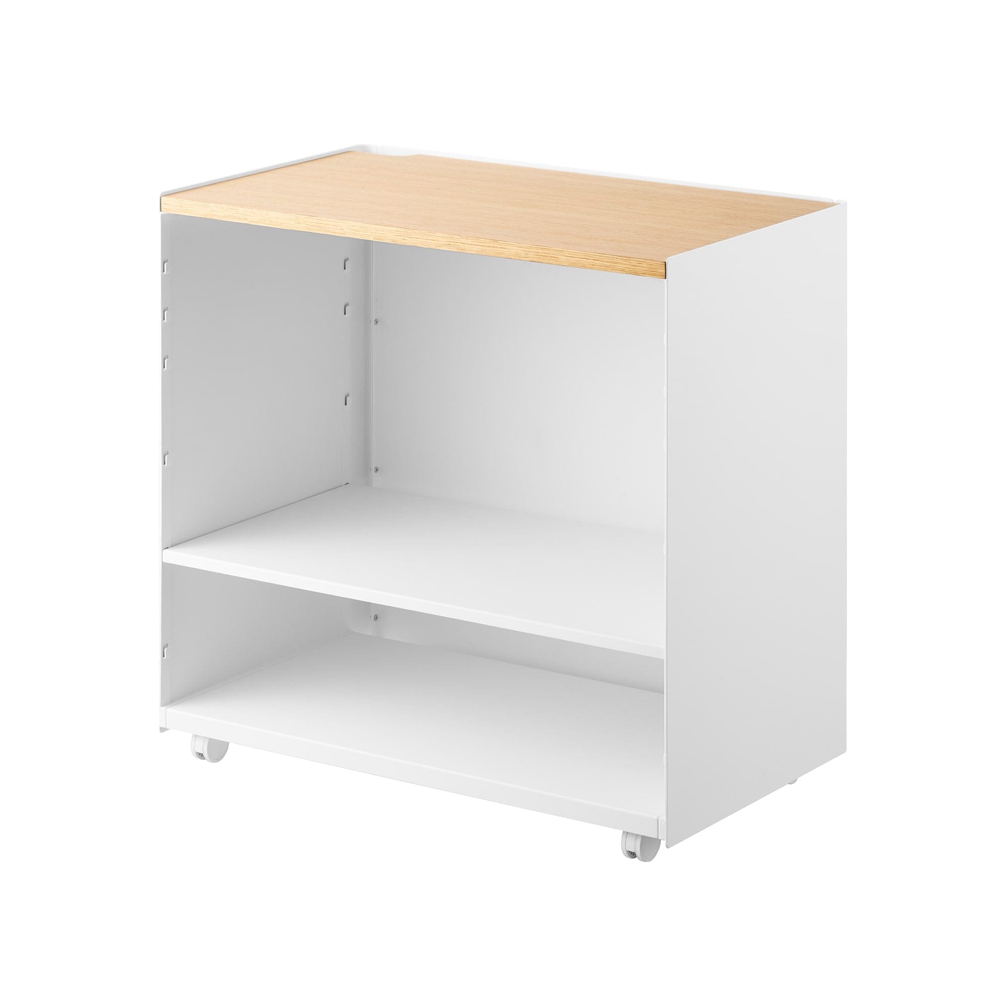 Mobile Hideaway Storage Cart (23" H) - Steel + Wood